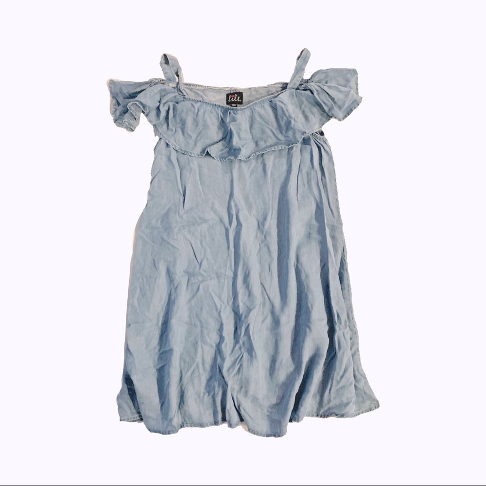 Denim off the shoulder dress/tunic